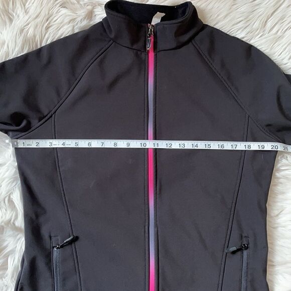 Ideology Black Fleece Lined Nylon Waterproof Jacket w/ Colorful Zipper (Size: M) - Picture 8 of 13
